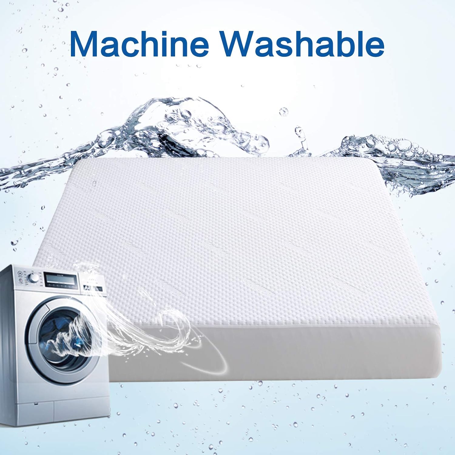 Waterproof Bamboo King Mattress Protector -Breathable, Noiseless & Ultra Soft Premium Cooling Mattress Cover Pad,3D Air Fabric, Fitted 8"-21" Deep Pocket