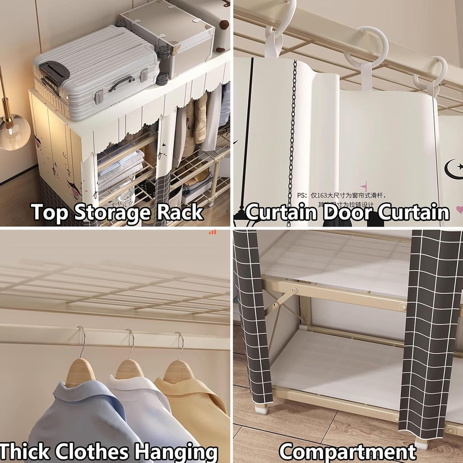 Wardrobe, Canvas Wardrobe, Fabric Wardrobes for Bedroom, Portable Wardrobe Shelves, Fabric Closet,A-110x45x170cm