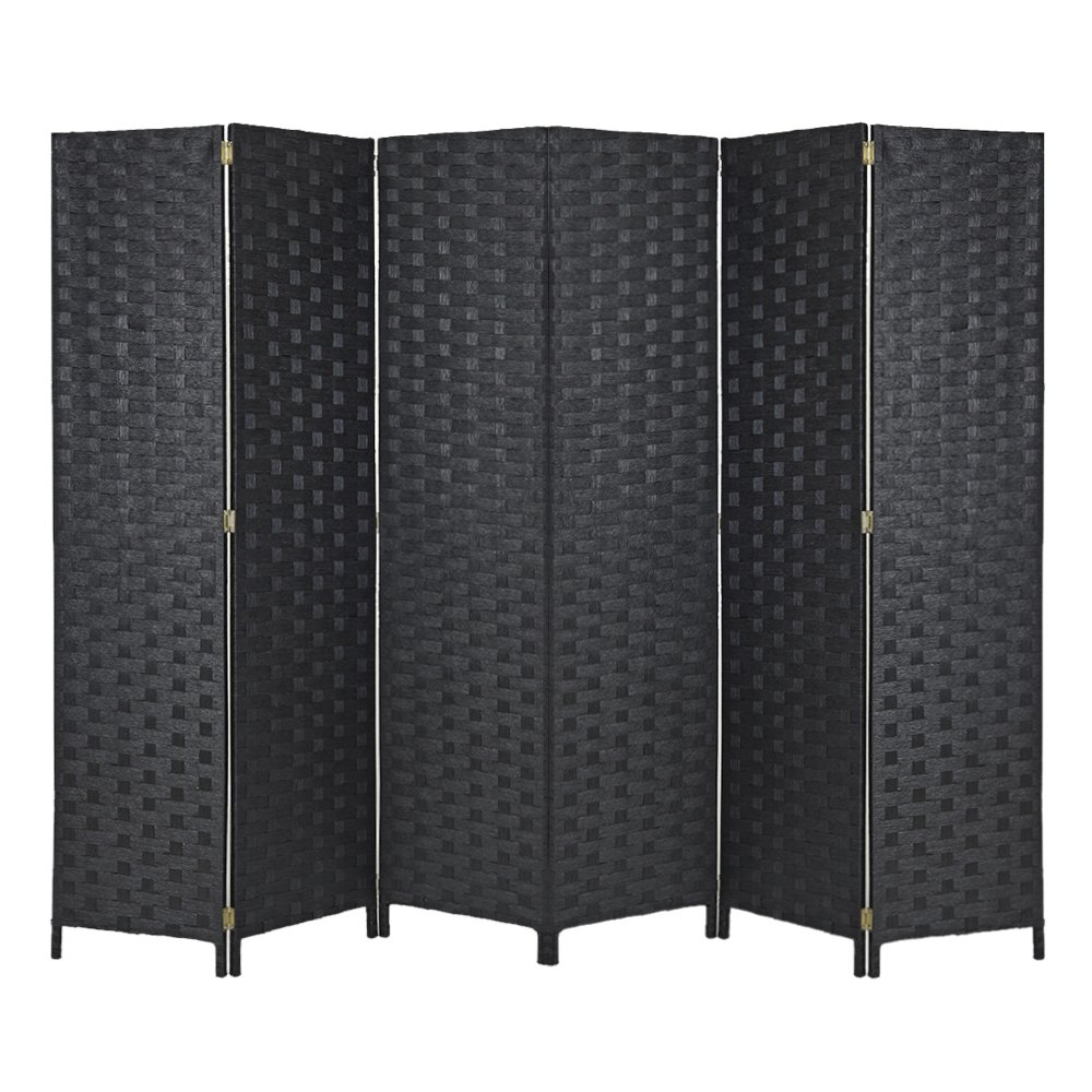 Buy Solid Weave Black Hand Made Wicker Room Divider Living Room Folding