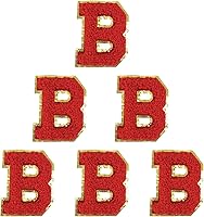 Vista 32 de 6 piezas de parches de letras de chenilla autoadhesivas, parches de letras preppy de 2 pulgadas para bolsos, ropa y sombreros, grandes pegatinas