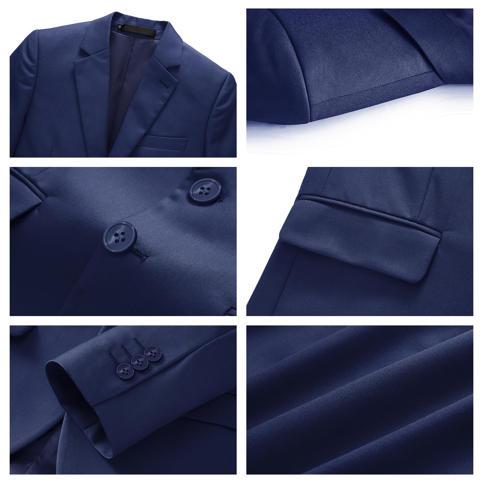 Jungen 3-teiliger Slim Fit Anzug Kinderoutfit Sakko Weste und Hose | Tailliertes formelles Kinderoutfit als Pageboy-Kleidung für Hochzeit, Taufe, Konfirmation und weitere besondere Anlässe