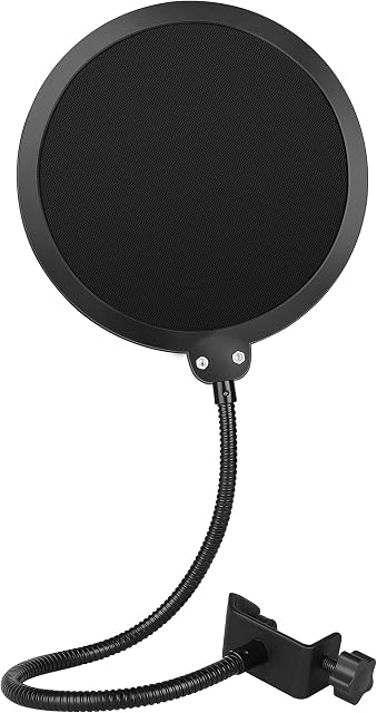 InnoGear Microphone Pop Filter, Enhanced Layers Shield with Flexible Gooseneck Clip Stabilizing Arm