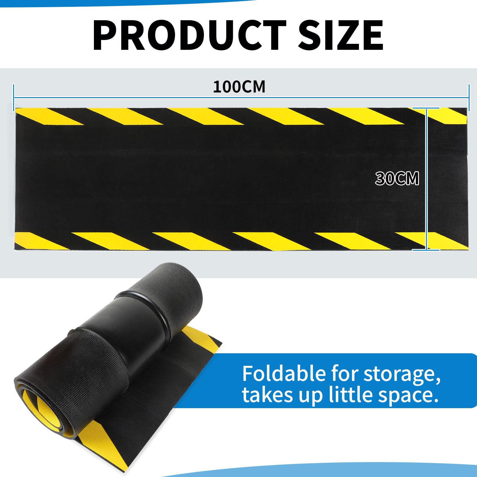 SWAWIS Canalina Passacavi Calpestabile in Gomma 100 x 30 cm Specifica per Esterno Passacavi Pavimento in Nylon e Gomma Canalina Veloce, Semplice e Riposizionabile