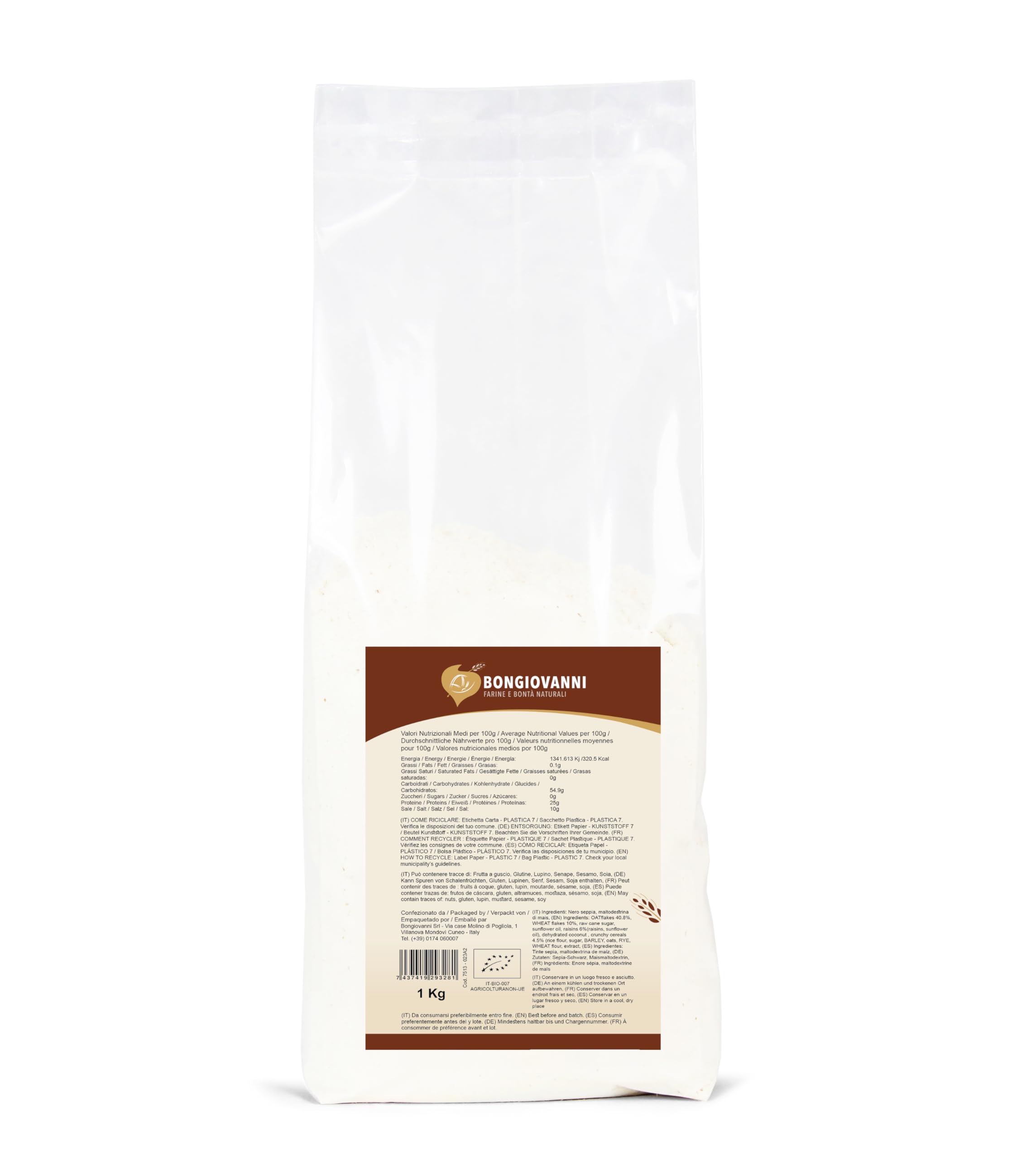 BONGIOVANNI FARINE E BONTA' NATURALI Nero di Seppia in polvere 1kg