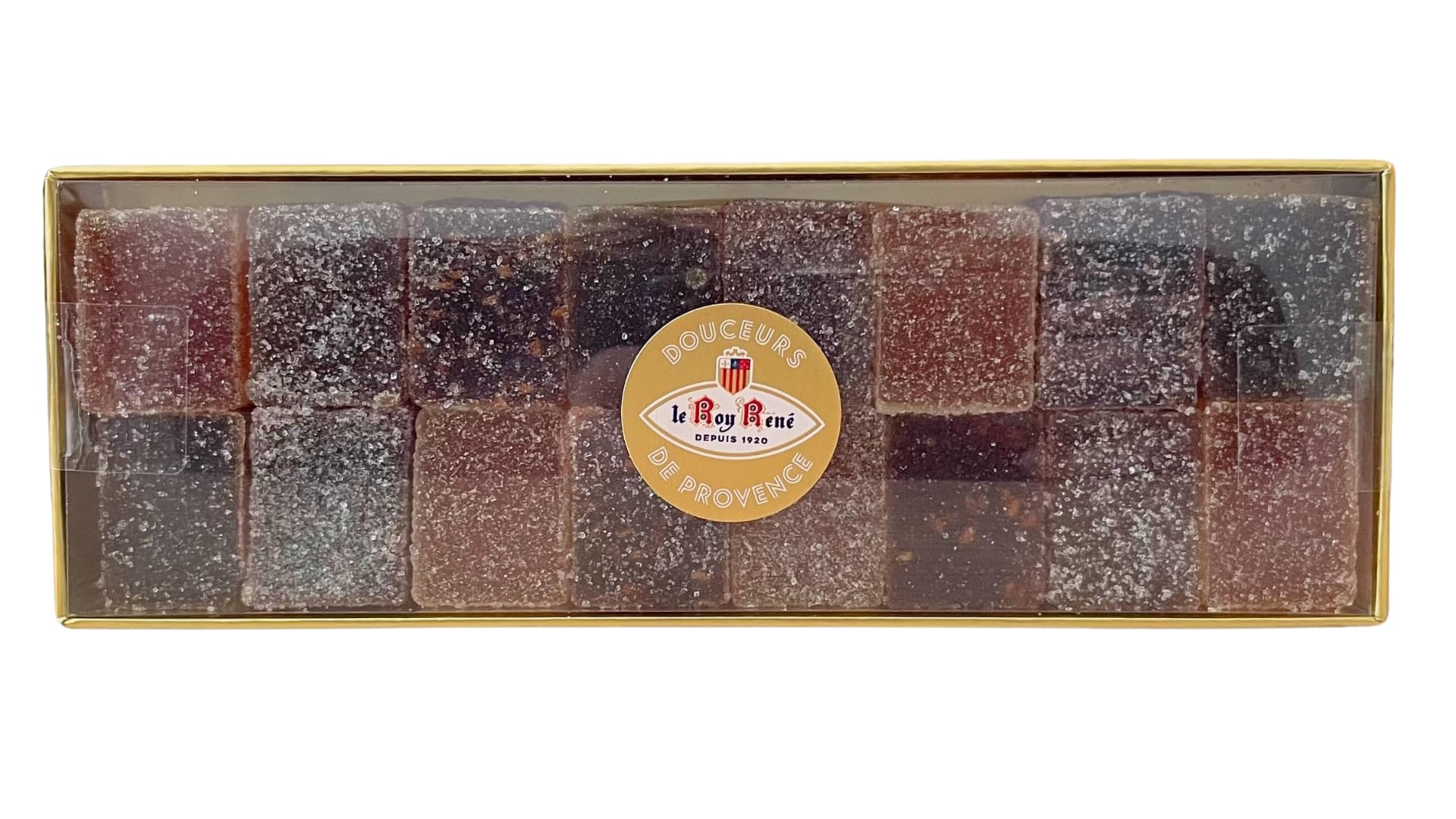 LE ROY RENÉ Epicerie Fine - Pâtes de fruits : (Lot de 2, Réglette Or 190g Assortiment Tradition)