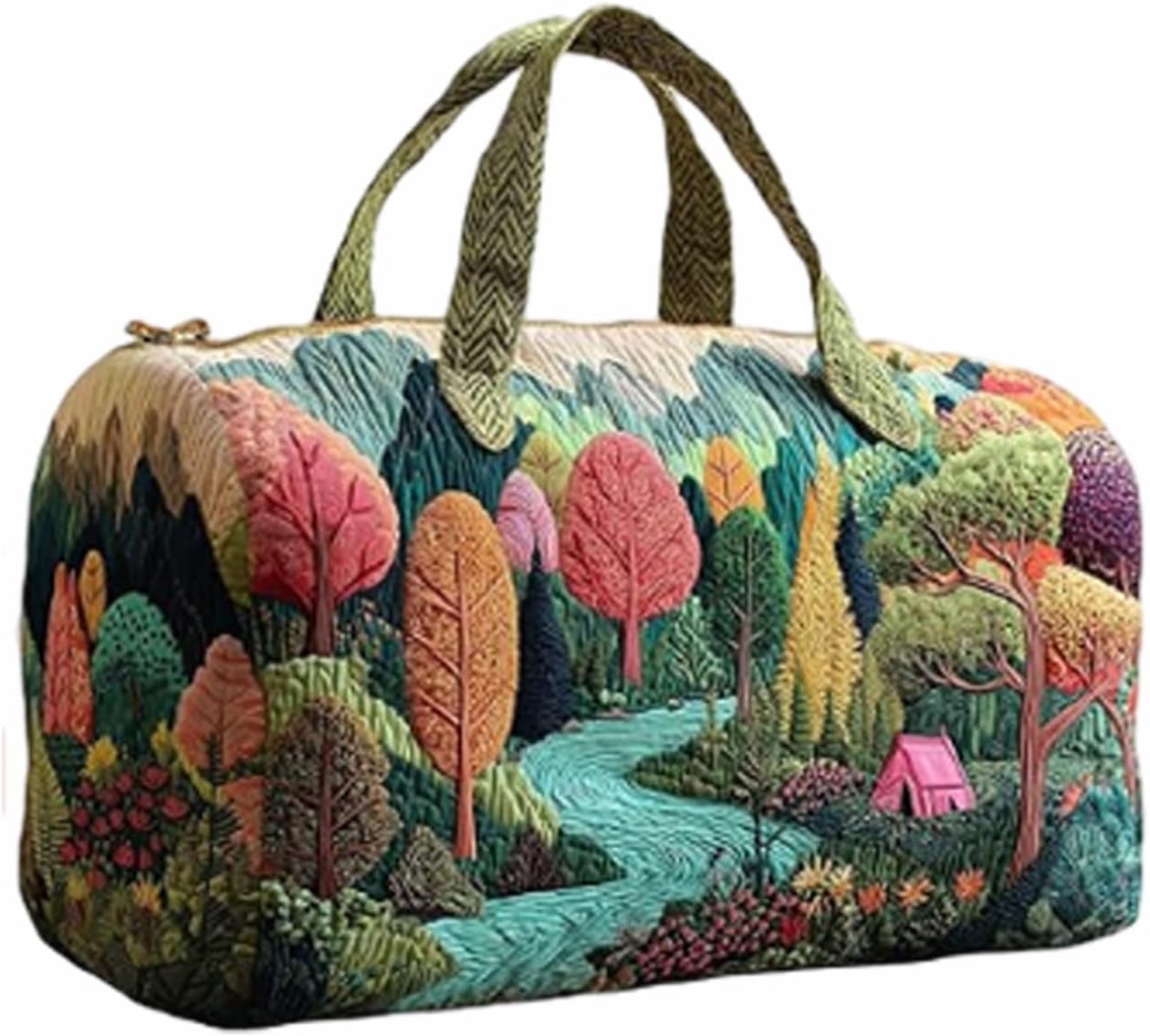 Quilted Duffle Bag, Retro Book Travel Bags for Everyday Travel, Funny Shopping Work Bag (#07, Medium (16"x8"x8"))