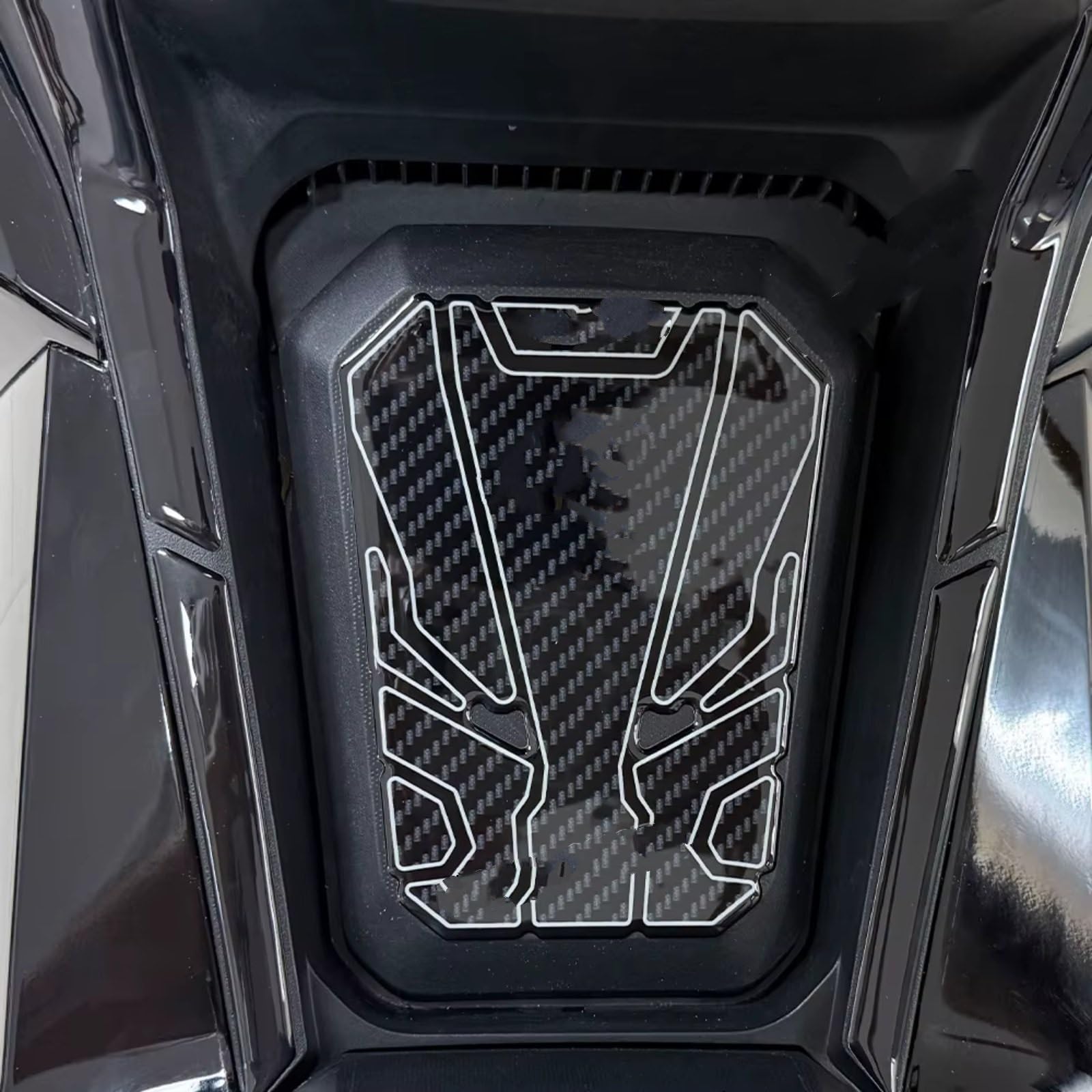 Compatibile Con ADV350 2022 2023 2024 2025 Carbon Look 3D Gel Moto Rilievo Del Serbatoio Del Carburante Protector Decal Impermeabile Antiscivolo Serbatoio(Fuel tank kit)