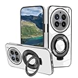 Wousunly Compatible with vivo X200 Pro Case with Magnetic Stand, for vivo X200 Pro Phone Cases Silicone Transparent Accessories Funda Shockproof Luxury Protective Original Cover (Black)