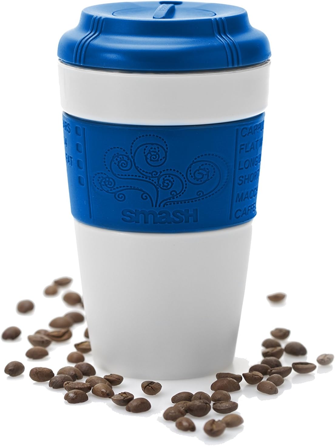 Smash Barista Buddy-Reusable Eco Coffee Cup 390ml, Blue