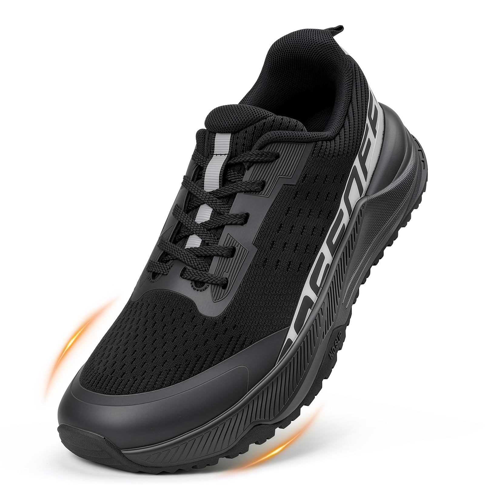 Sosenfer Laufschuhe Herren Sportschuhe Extra Breit Traillaufschuhe mit Dämpfung Leicht Atmungsaktive Straßenlaufschuhe Bequeme Turnschuhe für Gelände, Outdoor & Fitness Sport