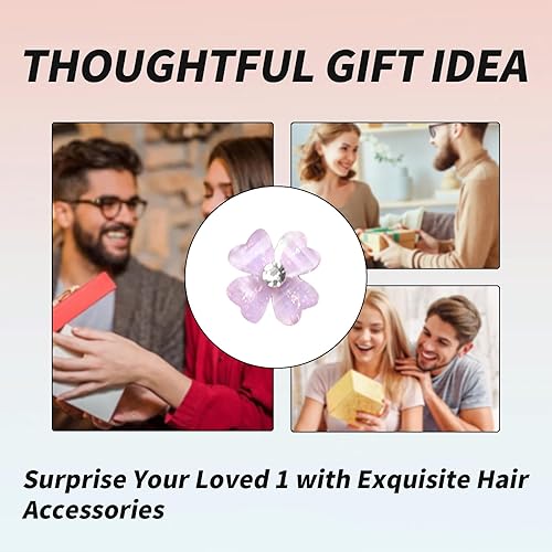 Miniatura 6 de 10 pinzas de flores para el cabello, mini pinzas de flores para el cabello, accesorios florales con diamantes de imitación, pequeños clips