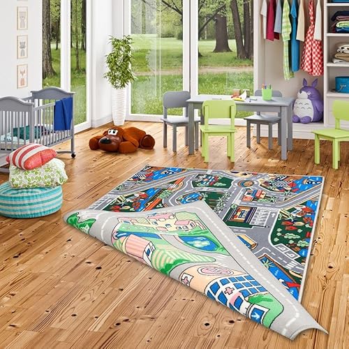 Pergamon Holiday City - Tapis Paysage Routier - Réversible - 2 Tailles Cover