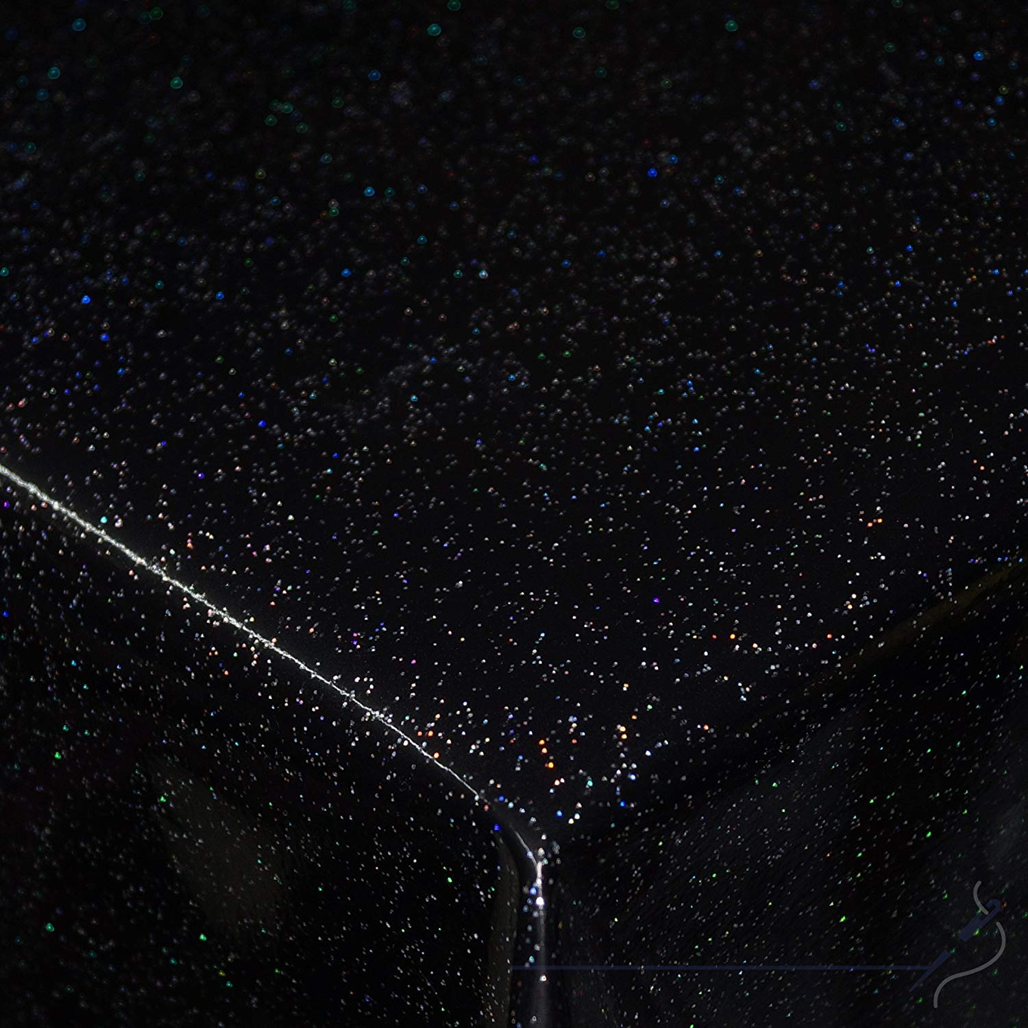 Jolee Tablecloths Black Pvc Tablecloth Glitter Sparkle Wipe Clean Tablecloth Rectangle 140 X 200Cm / 55" X 80" Long