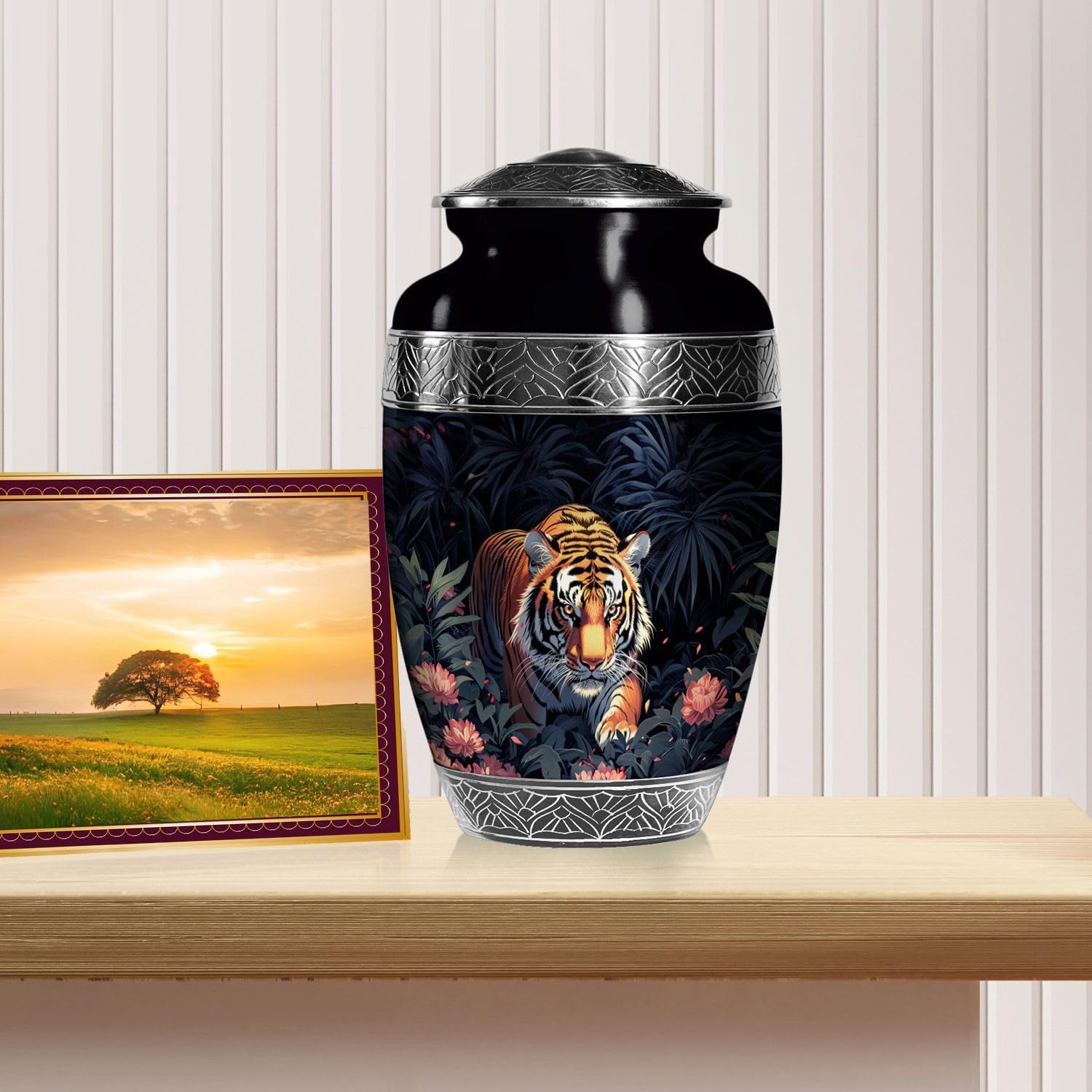 Tiger Urn-Urns for Ashes Adult Male Large- Burial Urns for Cremated Remains - Cremation Urns for Human Ashes Adult Male - Ash Urns for Humans - Urn for Dad