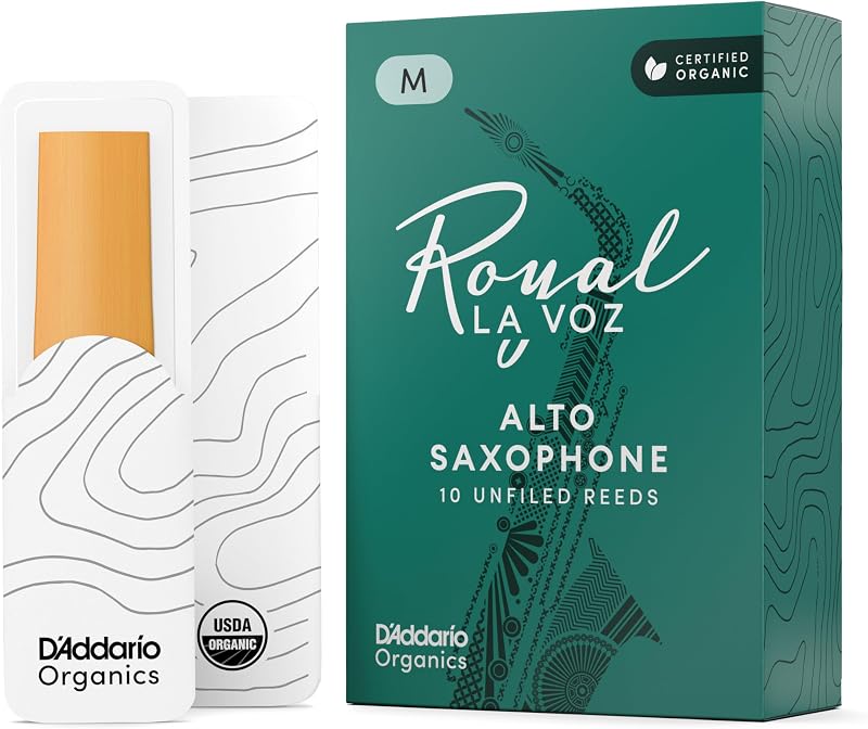 La Voz Organic Alto Sax Reeds Medium, 10-Pack | La Voz Organic alto sax reeds deliver bold tone, unfiled response, consistent strength and flexible jazz performance.