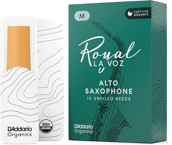 D'Addario La Voz Organic Cañas Sax Alto Medium, Paq. 10
