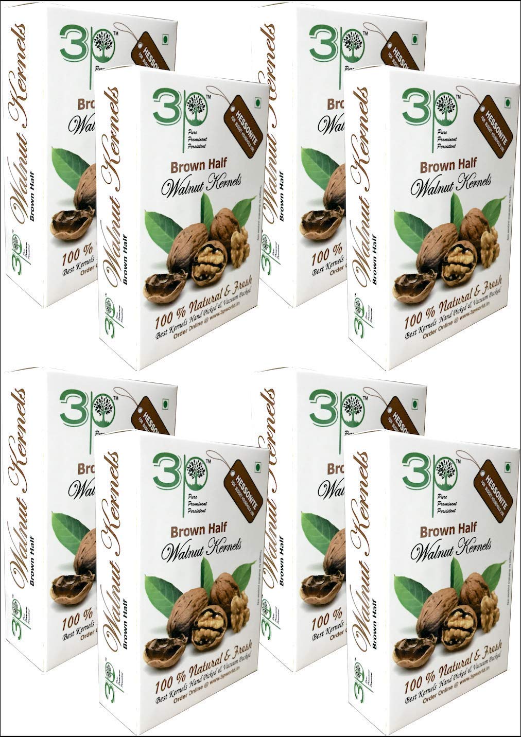 3p Kashmiri Organic Walnut Kernels Without Shell Natural Akhrot Giri Dry Fruit Brown Half 1.6kg (200gm x Pack of 8) (1600) (B084TNKPSM) Amazon Price History, Amazon Price Tracker