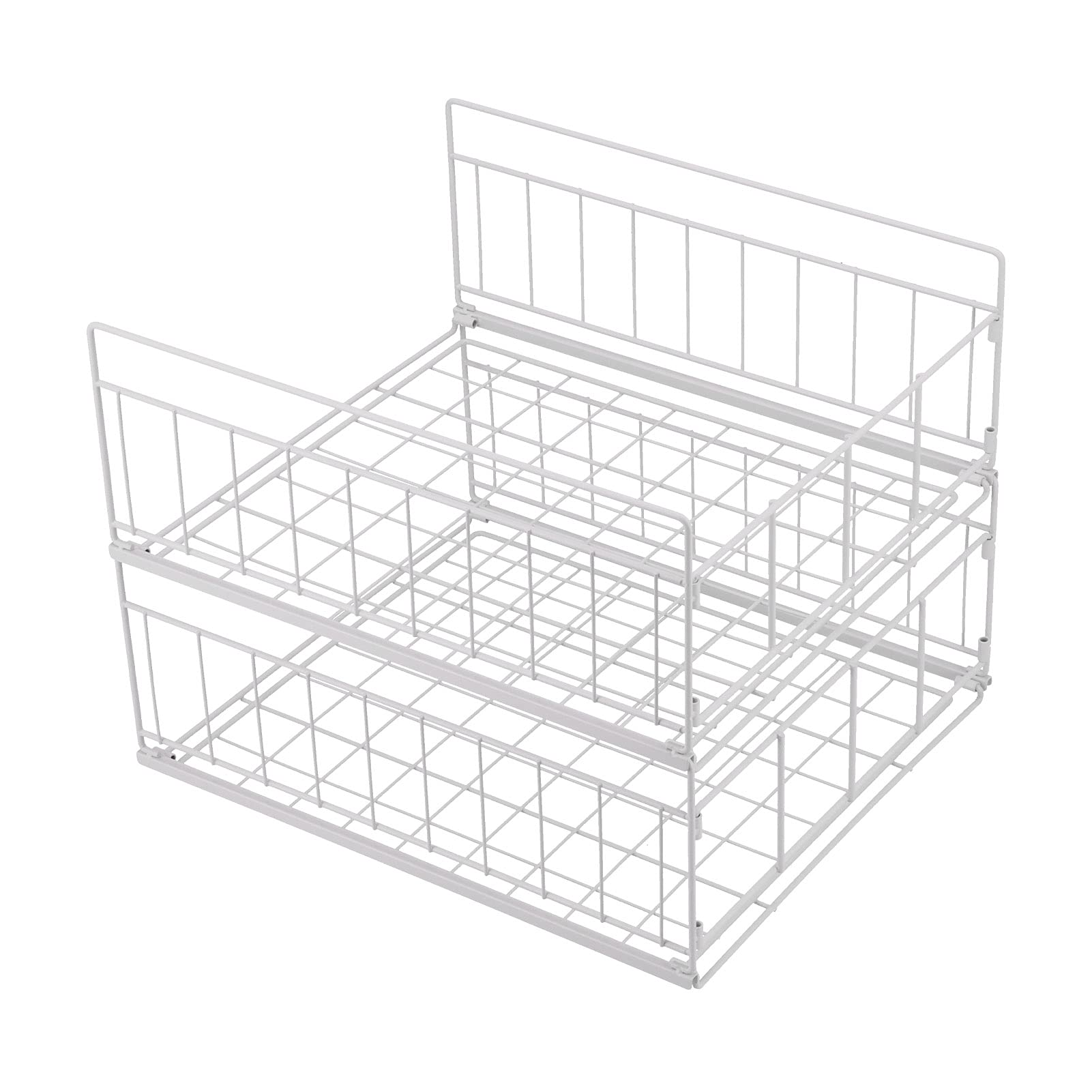 Aramox Estante de Almacenamiento de Cocina Estante de Almacenamiento de Especias de Hierro Forjado 40 X 34,5 X 32 Cm Organizador de Gabinete Desmontable para Gabinetes de Despensa, Armario, Baño,
