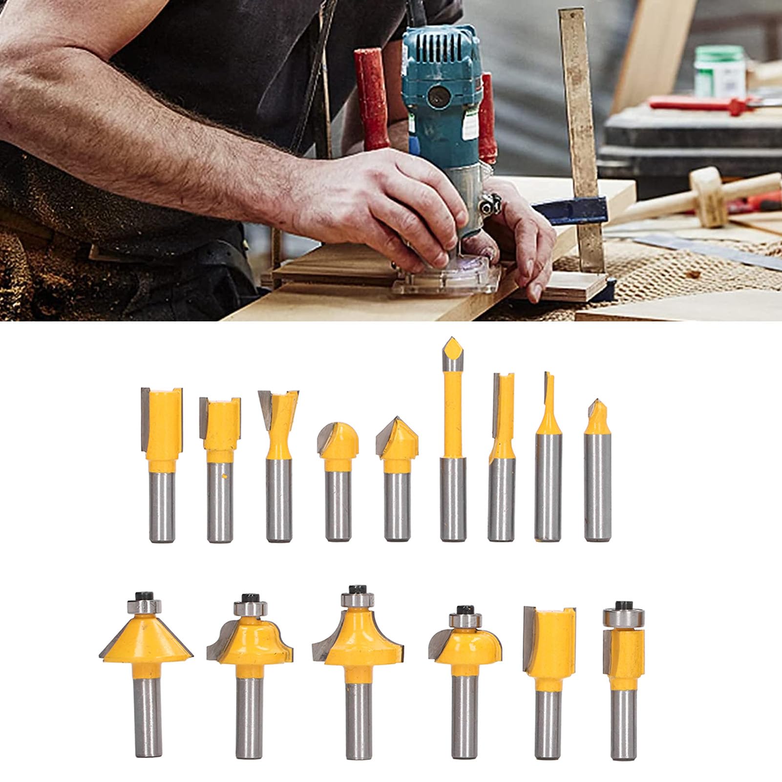 FANSHUMEI Granite Marble Half Round Bullnose Router Bit for 10 MM Thick or High Countertop