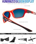 KALIYADI Polarized Sunglasses for Men, Sports Sun Glasses for Driving Cycling Fishing with UV protection