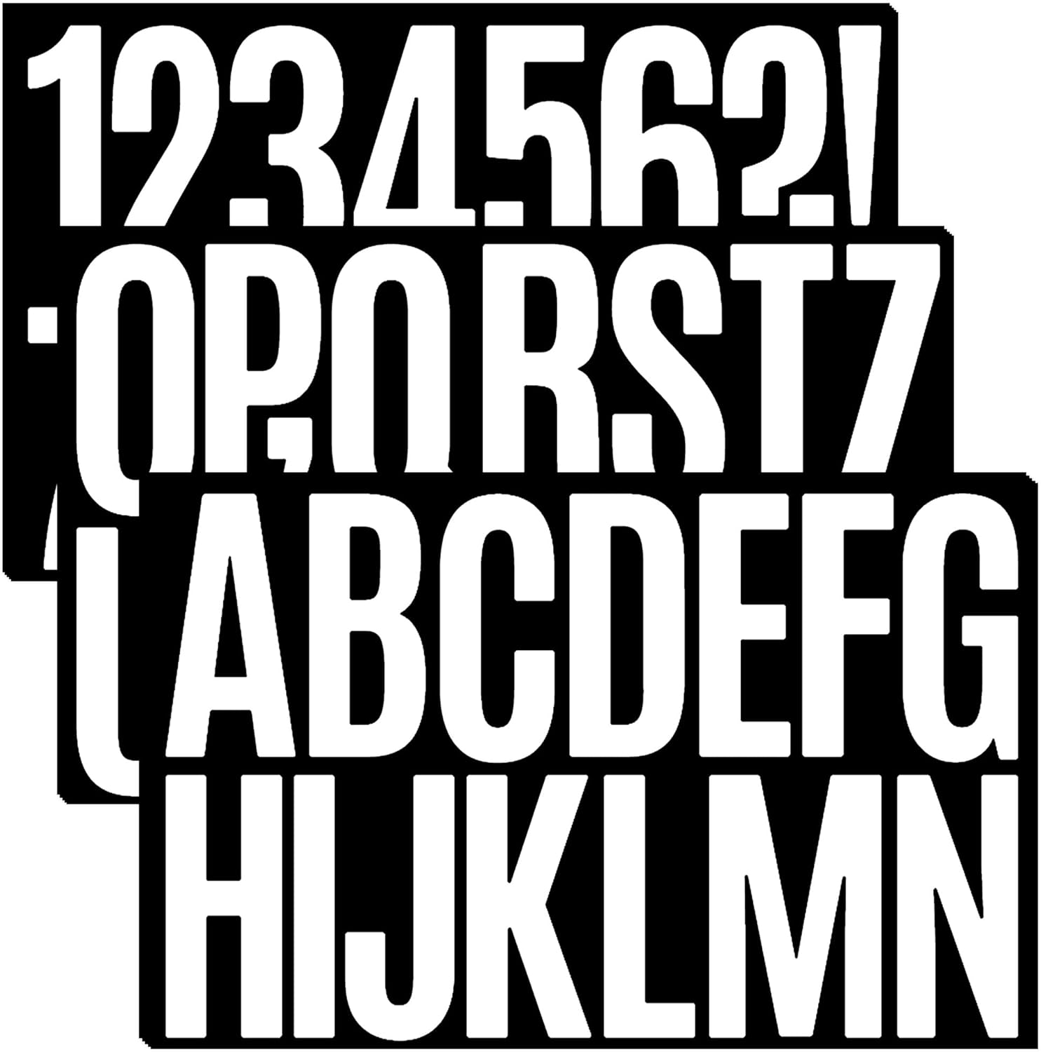 240Pcs Letter Stickers Alphabet Stickers 15 Sheets Vinyl Small Mailbox Numbers 3 Inch Self Adhesive,Stick on Letters for Scrapbook Bulletin Board Mailbox Cup Craft Classroom Address Number White