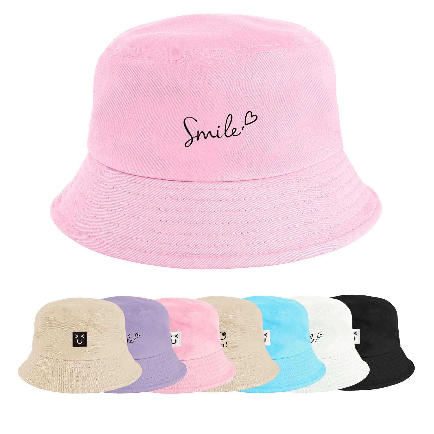 Xnova Fischerhut Bucket Hat Herren Damen Bunt, Druck Mütze Strand-Sonnenhut Anglerhut Sonnenschutz, Baumwoll Sommerhut Bestickte Fischerhüte Freizeithut Unisex Outdoor Hüte