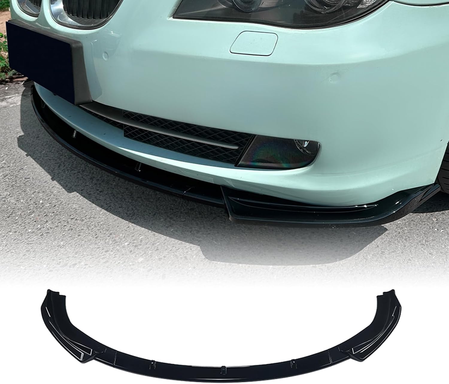 Front Bumper Lower Spoiler Lip Kit for BMW 5 Series E60 E61 LCI 2008-2010 Black