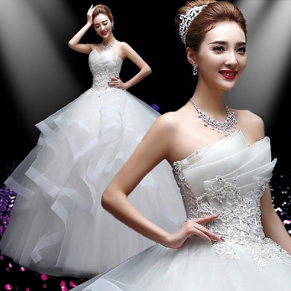 Robe de mariée rouge en dentelle coupe évasée princesse taille S