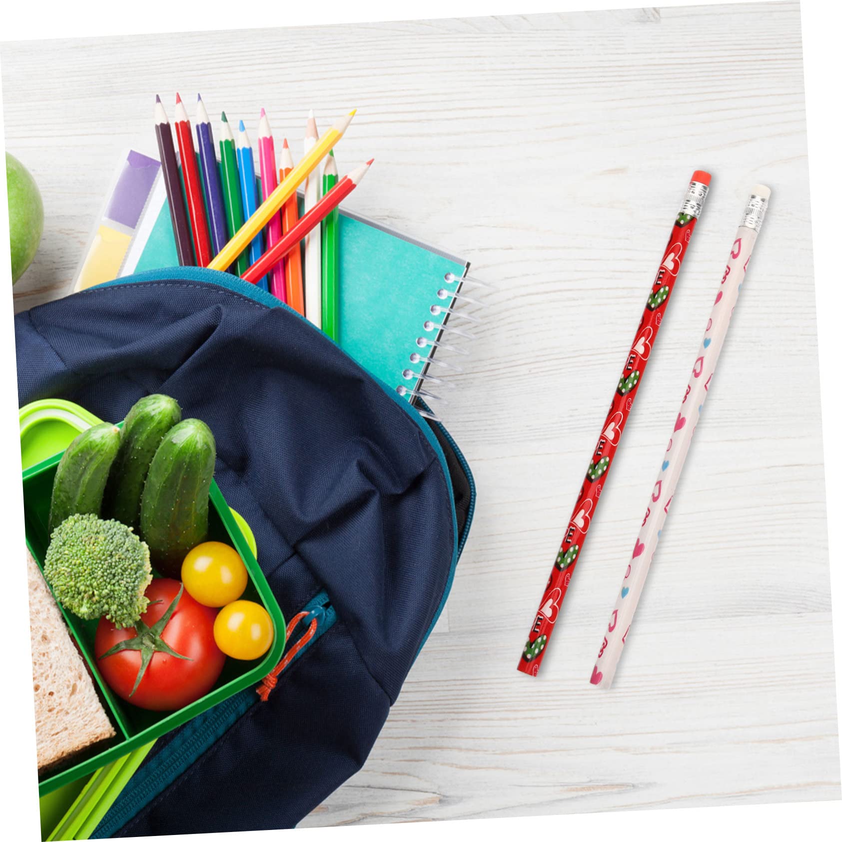 NUOBESTY 5 Sätze Bleistift Kinderstifte Fleecestoff Studenten Löschbare Stifte Glatte Schreibstifte Tragbare Stifte Für Schüler Zeichentrickstifte Für Skizzenstifte Holz 48 Stück * 5