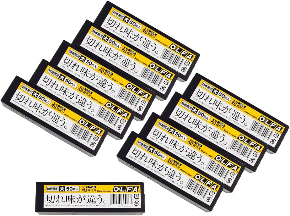 OLFA LBB50K Utility Knife 18mm Large Spare Blade 10 x Packs of 50