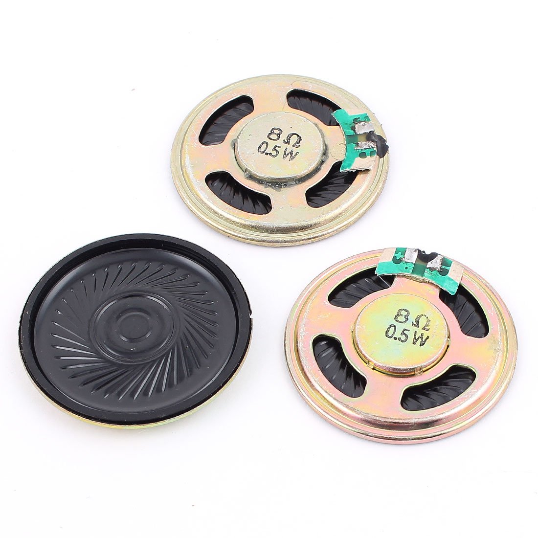 uxcell 3Pcs 0.5W 8 Ohm Internal Magnet Music Loudspeaker Speaker 40mm Dia