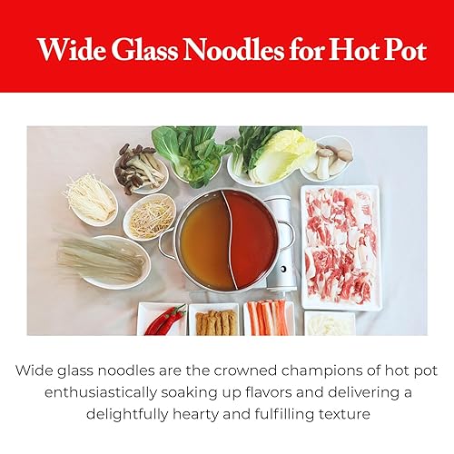 Miniatura 3 de Wang Fideos anchos de vidrio, ingrediente de olla caliente, 10.58 onzas