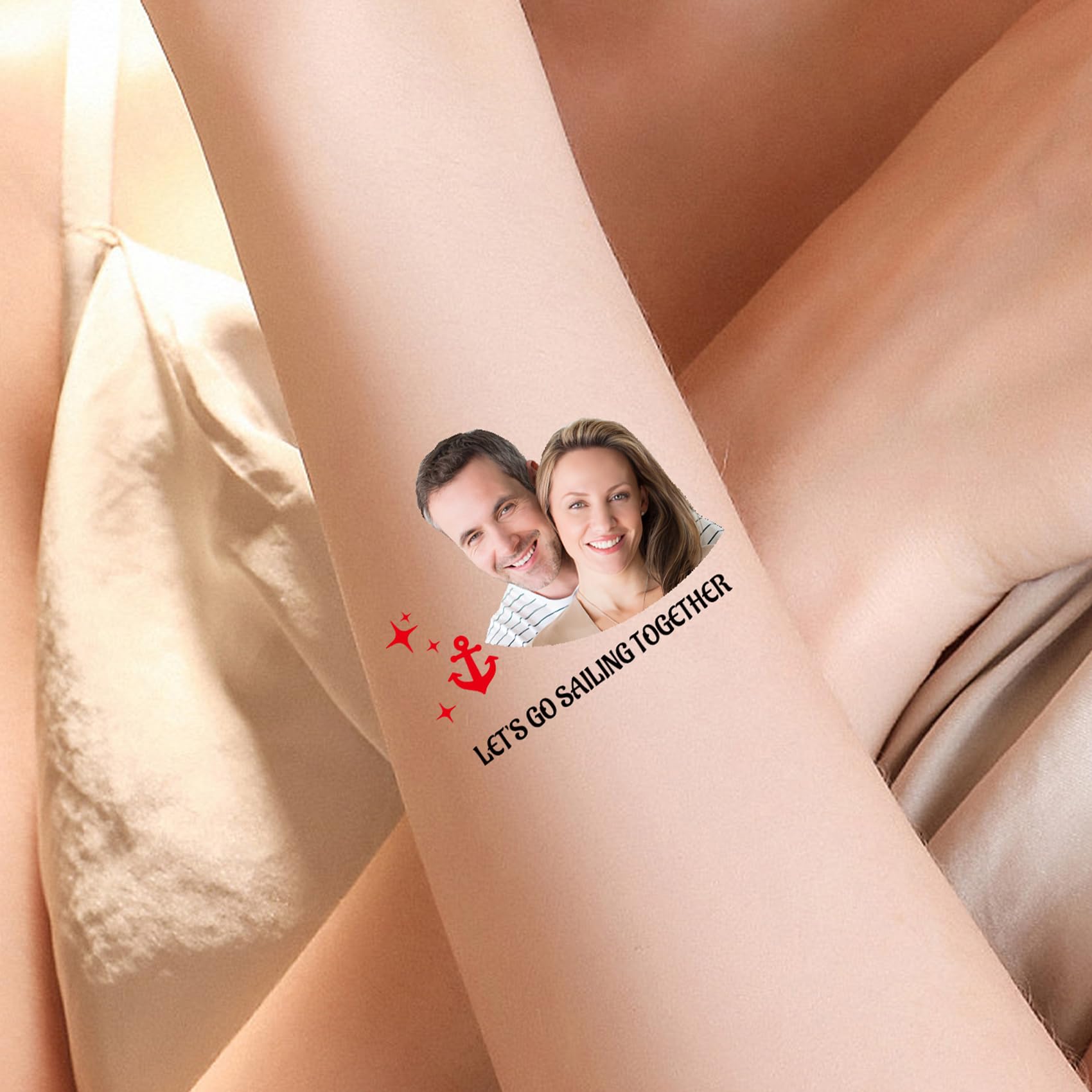 30 pezzi Tatuaggi Temporanei Personalizzati,Tatuaggi Personalizzati con Faccia Foto Nome Logo,Adesivi per Tatuaggi Impermeabili per Compleanno, Addio al Celibato,Iaurea,Matrimonio Bomboniere.