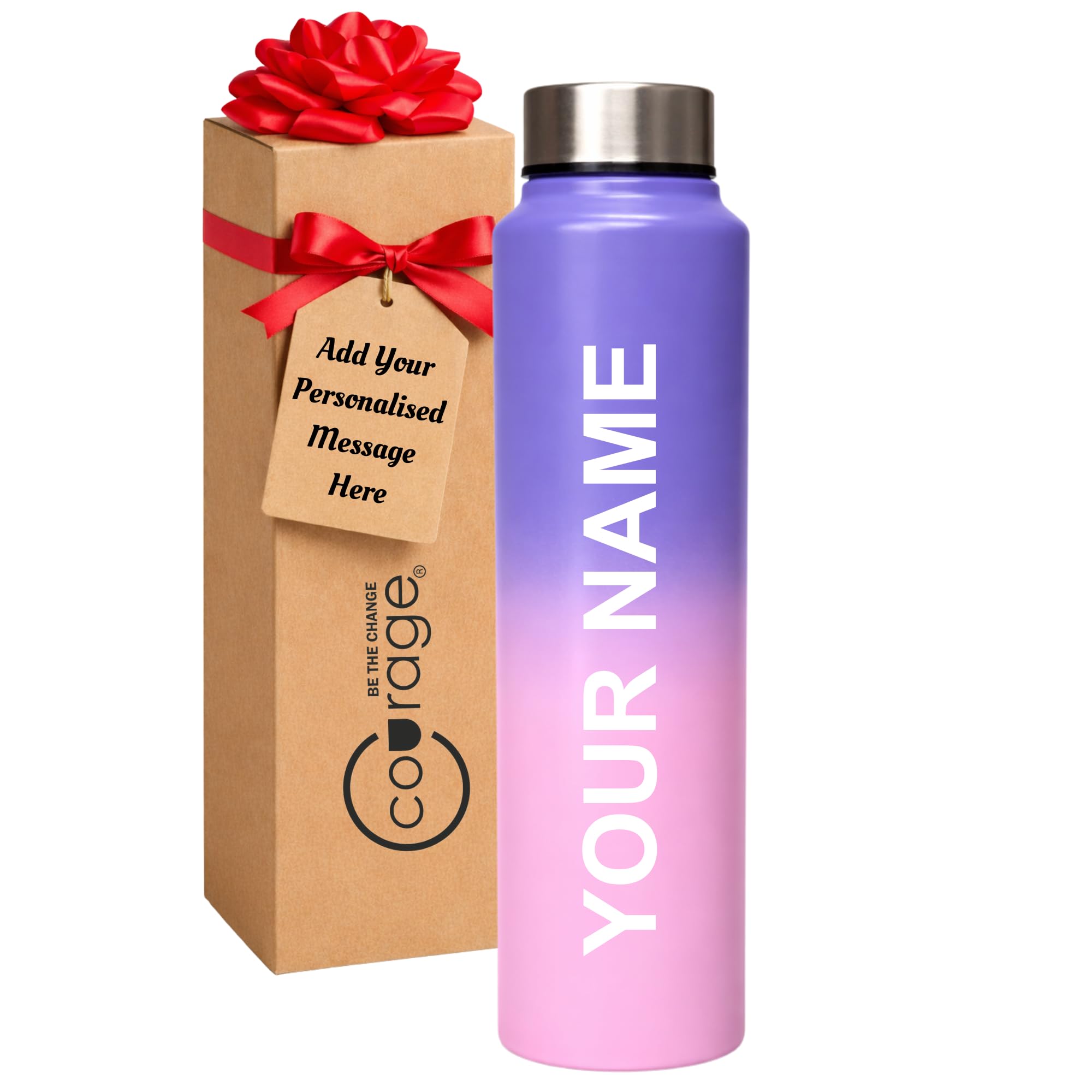 Courage Personalised Stainless Steel Water Bottle 1 Litre | Custom Name Engraved Bottle | Leak-Proof, BPA-Free, Rust-Resistant | Stylish Gift for Kids, Women & Men | Office, School & Gym Use (Green) — Amazon image 12