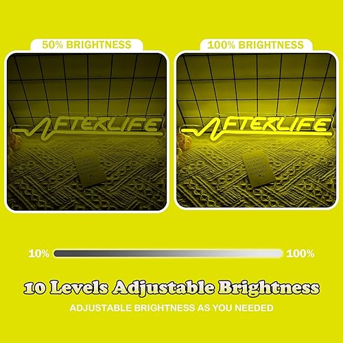 Miniatura 3 de Ajoyferris Cyberpunk - Letrero de neón LED para decoración de pared, juegos de disparos, luz de neón para sala de juegos, decoración de cueva de