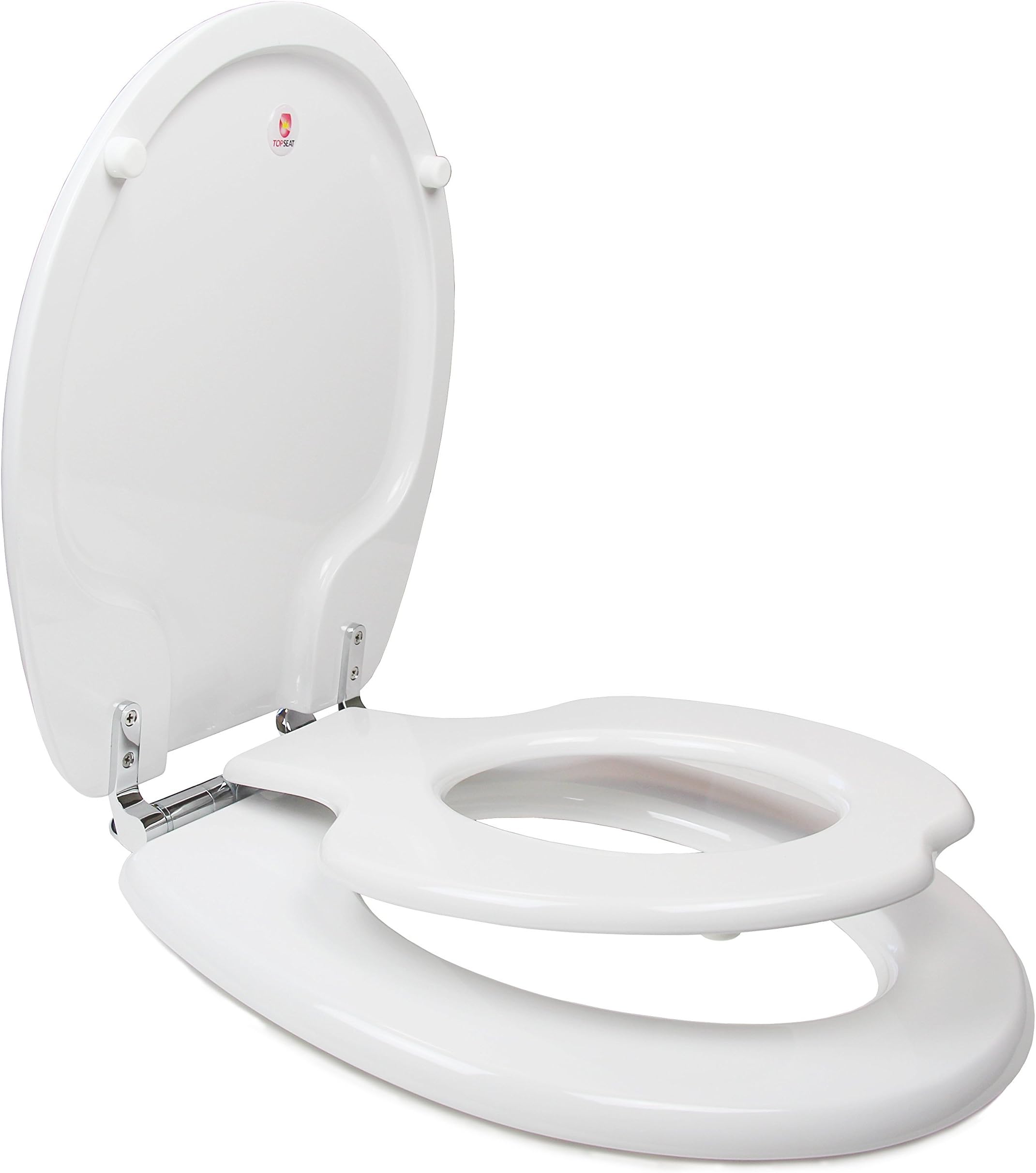 TOPSEAT TinyHiney Potty Round Toilet Seat, Adult/Child, w/Slow Close