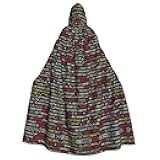 Red Watermelon Unisex Hooded Cloak Full Long Cape for Halloween Cosplay Costumes,Fancy Cape for Adults 147cm / 58