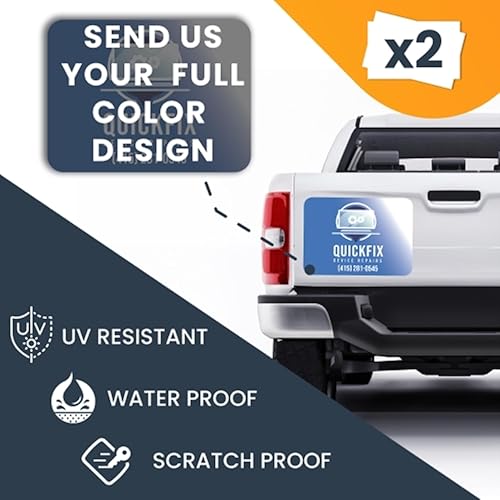 Miniatura 17 de Magnet Me Up Custom 12x18 Inch Car Magnets and Decals, 2 PK, Custom Car Magnets for Businesses, Advertising, Personal Use, Gift, Choose Your Text