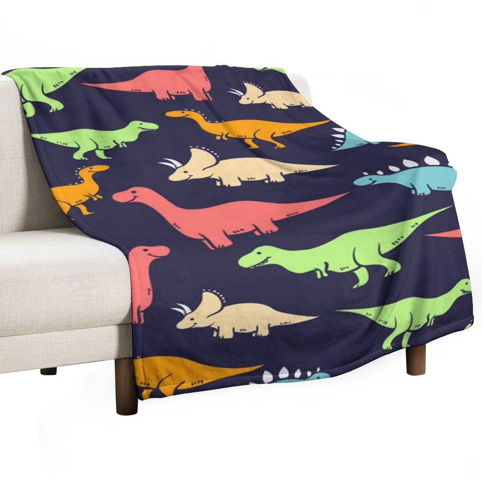 MHYRAC Flannel Blanket, Monster Dinosaur Throw Blanket for Couch Sofa Bed Office, Soft And Comfortable Without Pilling