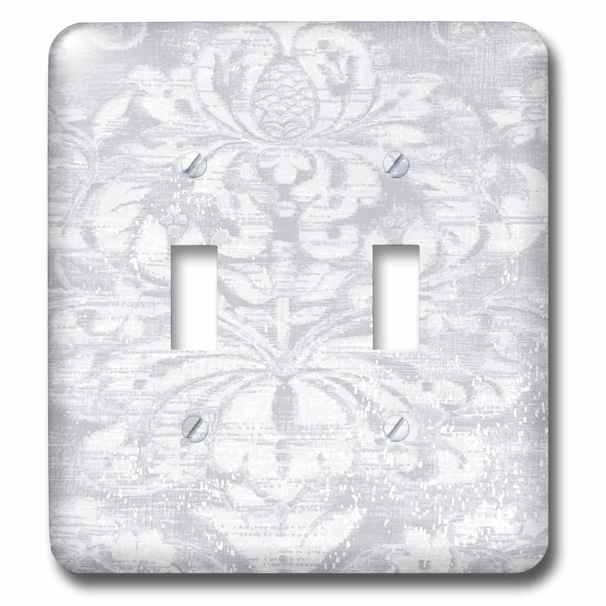 Interrupteur double blanc élégant 3dRose lsp_79074_2 pour harmoniser le salon ou la chambre