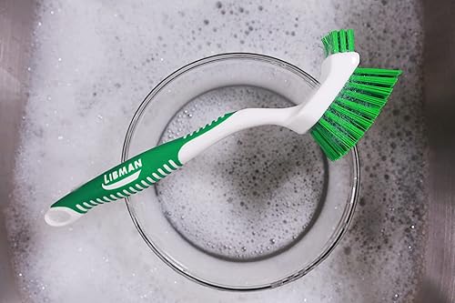 Miniatura 4 de Libman - Paquete de cepillo para limpiar ollas y sartenes con cepillo de cocina curvado y dos repuestos de esponja