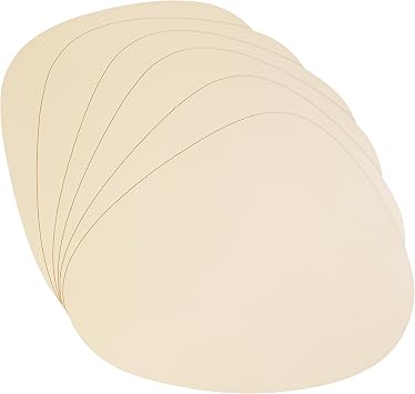 6l  Bej/Ta  Renk Suni Deri Amerikan Servis Set 45 x 36 cm