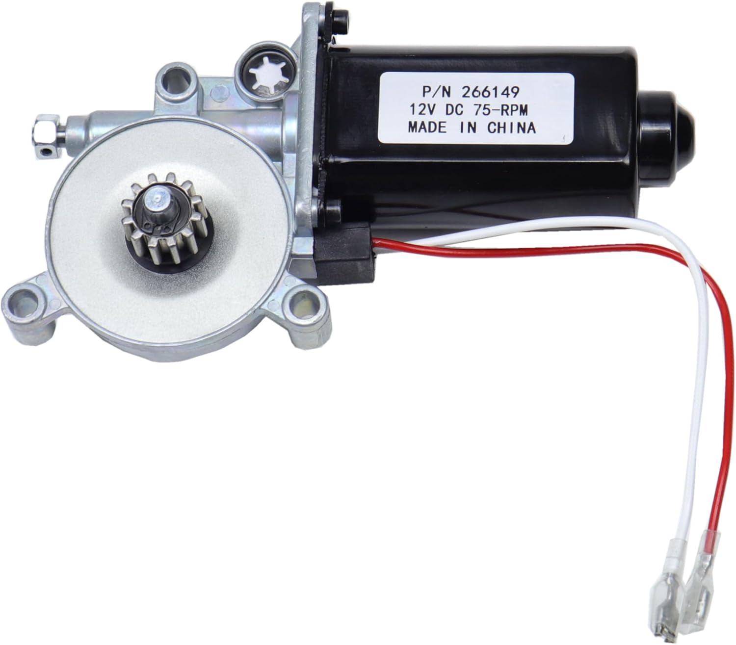 266149 RV Power Awning Motor Replacement Universal Motor 12-Volt DC 75-RPM Compatible with Solera Power Awnings Including Flat, Pitched and Short Assemblies