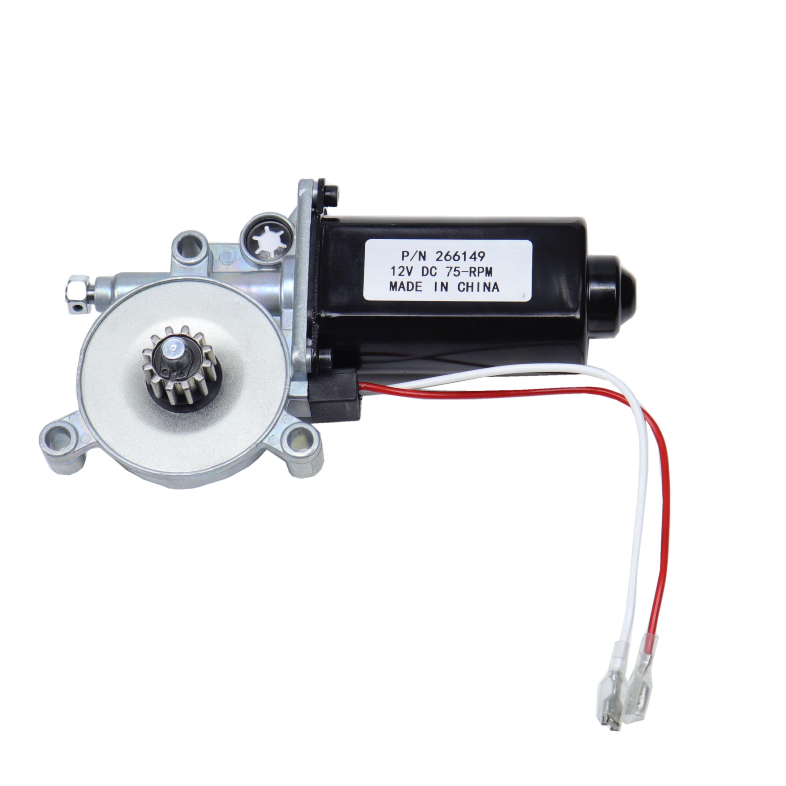 266149 Moteur de rechange universel pour auvent de camping-car 12 V CC 75 tr/min compatible avec les auvents électriques Solera, y compris les assemblages plats, inclinés et courts