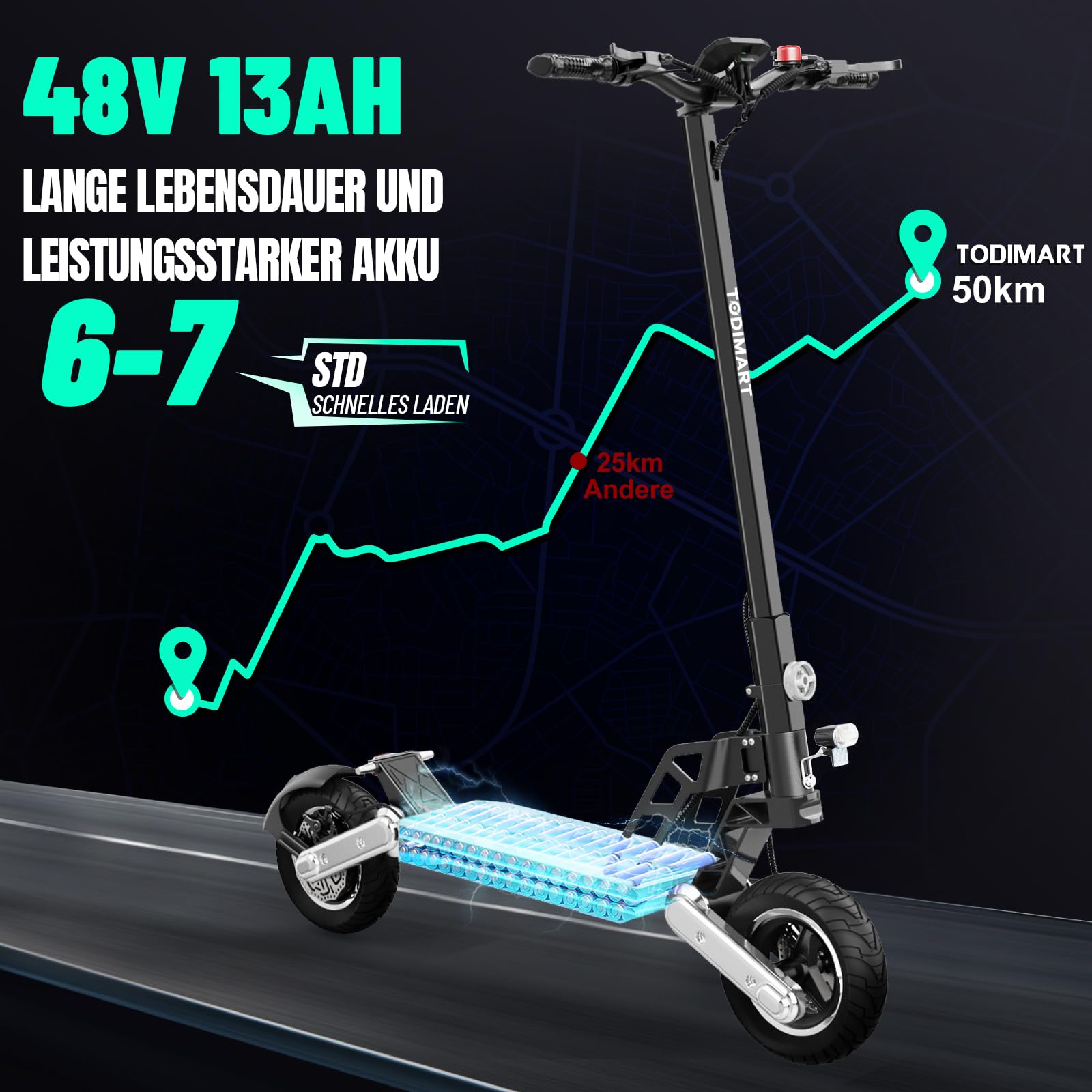 E-SCOOTER MIT STRASSENZULASSUNG Elektroroller ABE Faltbar Escooter Elektro 385866852718