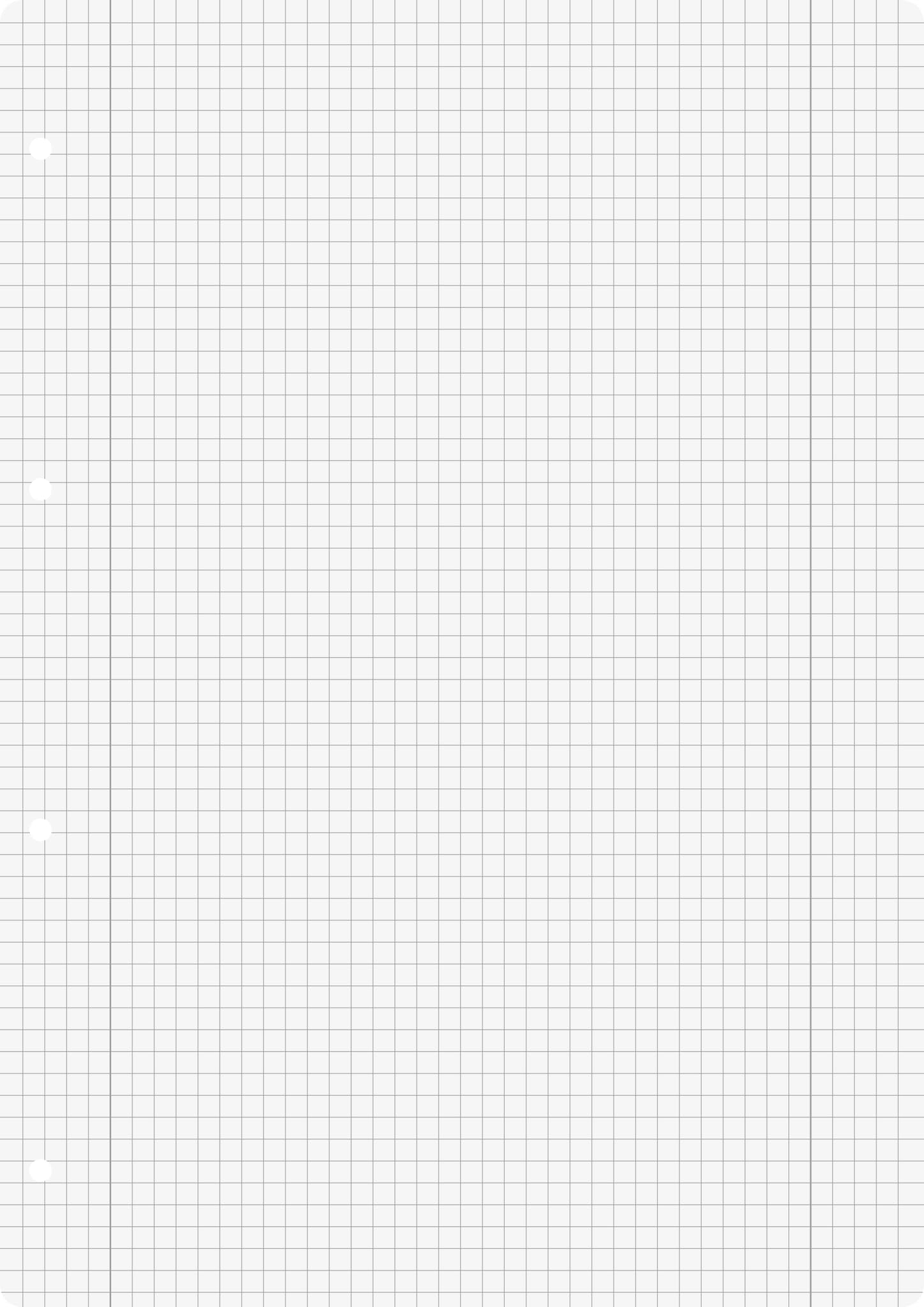 Brunnen 1066948 Ring Binder Inserts A4 (Squared with Margines, Line Style 28, 100 Sheets, 70 g/m²), White