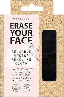 Danielle Erase Your Face Chemical-Free Makeup Removing Facial Cloth, Black