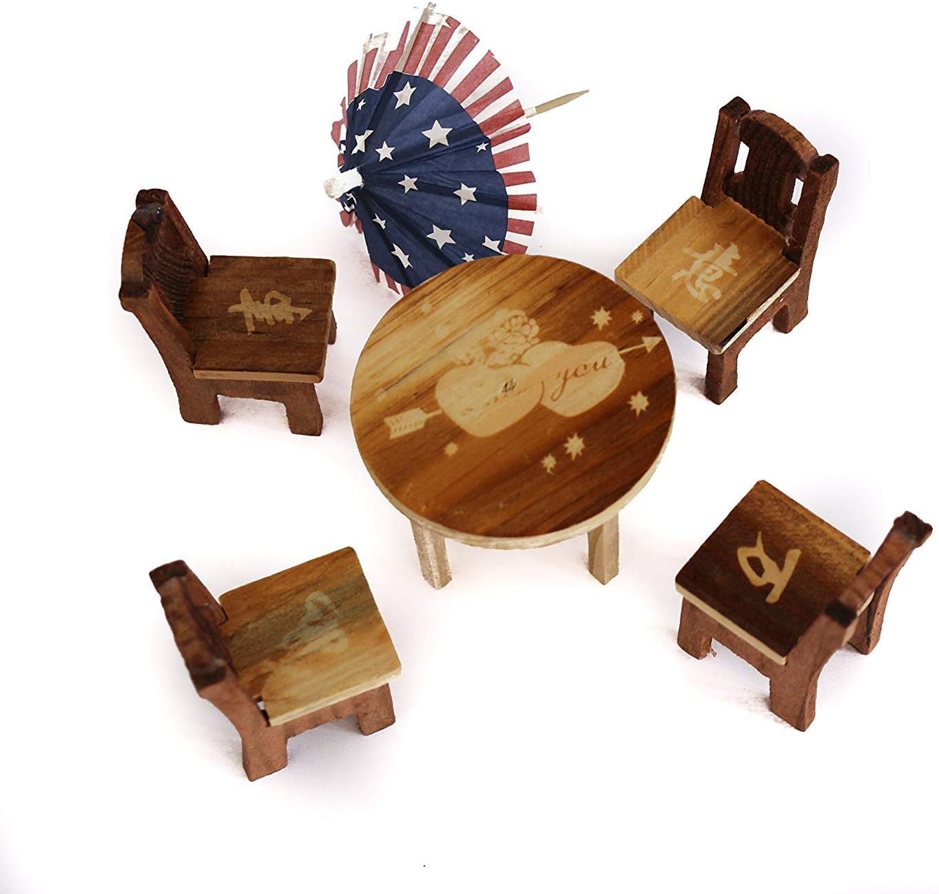 Wooden MINATURE Chair and Table Set for Kids/Toys ONLY for Kids