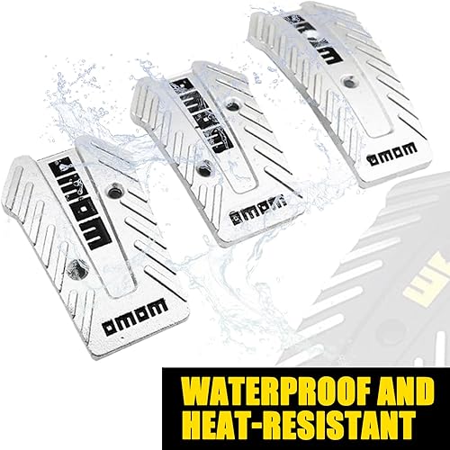 Miniatura 4 de 3 fundas de aluminio para pedal de automóvil, antideslizantes, para pastillas de freno de transmisión manual automática, pedales de embrague para