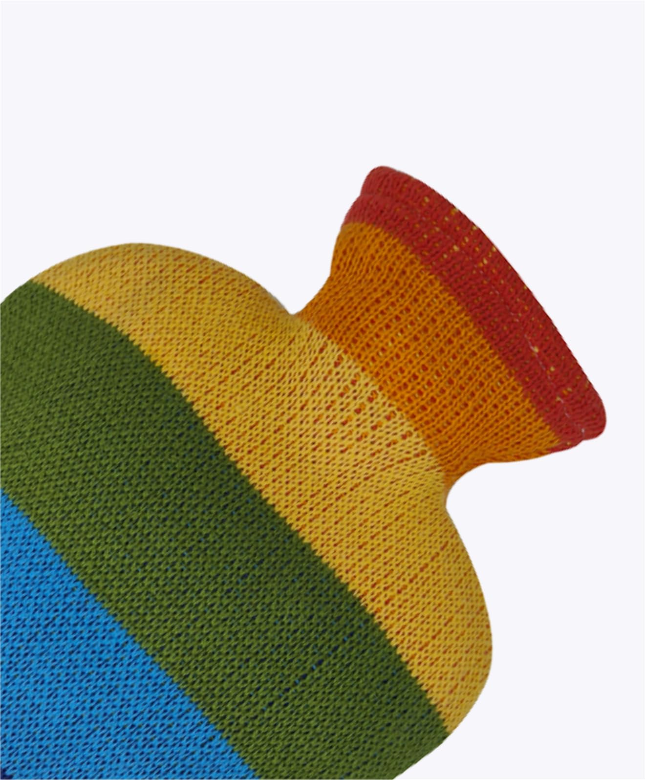 medaxo Cozys Hot Water Bag with Designer Knit Cover (Rainbow, Stripes) | 2 LTR Capacity | Stylish Prefixed cover | For Cramps, Pain Relief & Cozy Nights | Feet, Bed Warmer for Adults, Kids - Pack of 2 1
